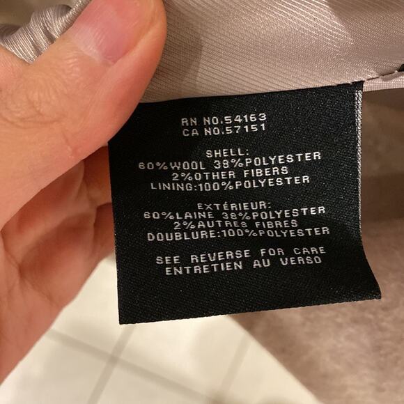 NEW Size 14 Cole Haan Belted Wrap Coat Bone missing belt - Picture 9 of 12